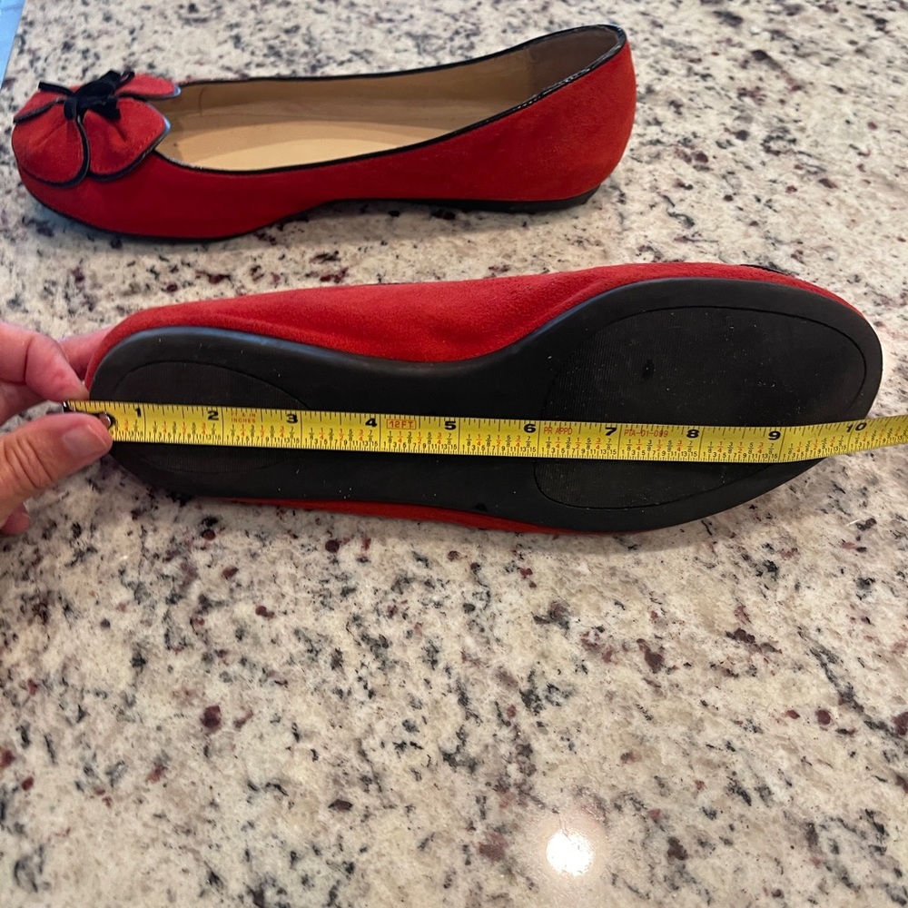 Kate Spade Red Flats with Floral Detail - Picture 7 of 7